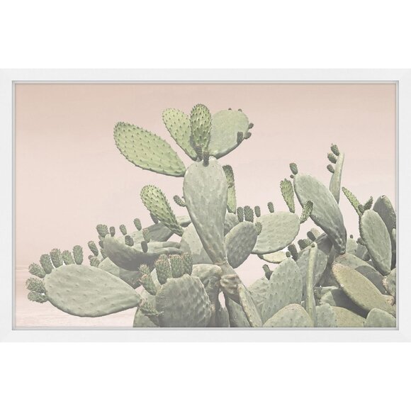 Cactus Bunch Marmont Hill Watercolor Cactus Painting Framed Paper Print NEW NIB - Picture 10 of 11